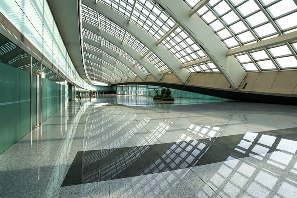 Changtai Wutian mountain G654 sesame black granite flamed paving stone for airport construction projects Fuxiang Stone

