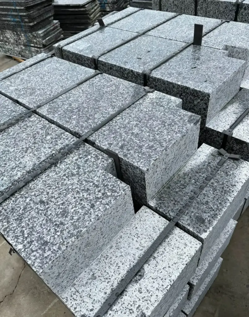 Jiangxi origin China blue granite, flamed square paving tiles for construction sites, Fuxiang Stone