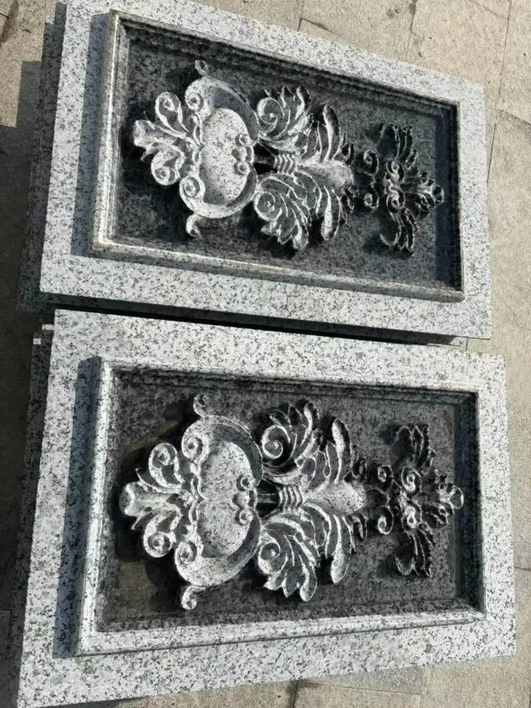Jiangxi origin China blue granite, polished carved decoration panel for Korea projects, Fuxiang Stone