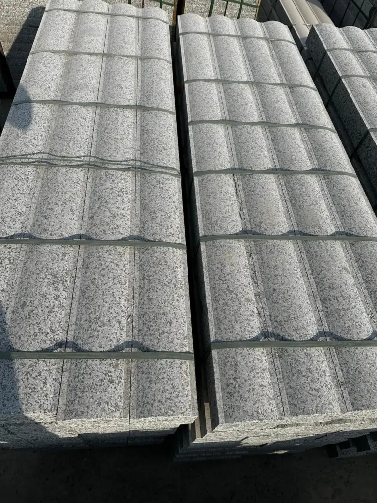 Jiangxi Xingguo sesame grey granite flamed grooved stair treads from Fuxiang Stone
