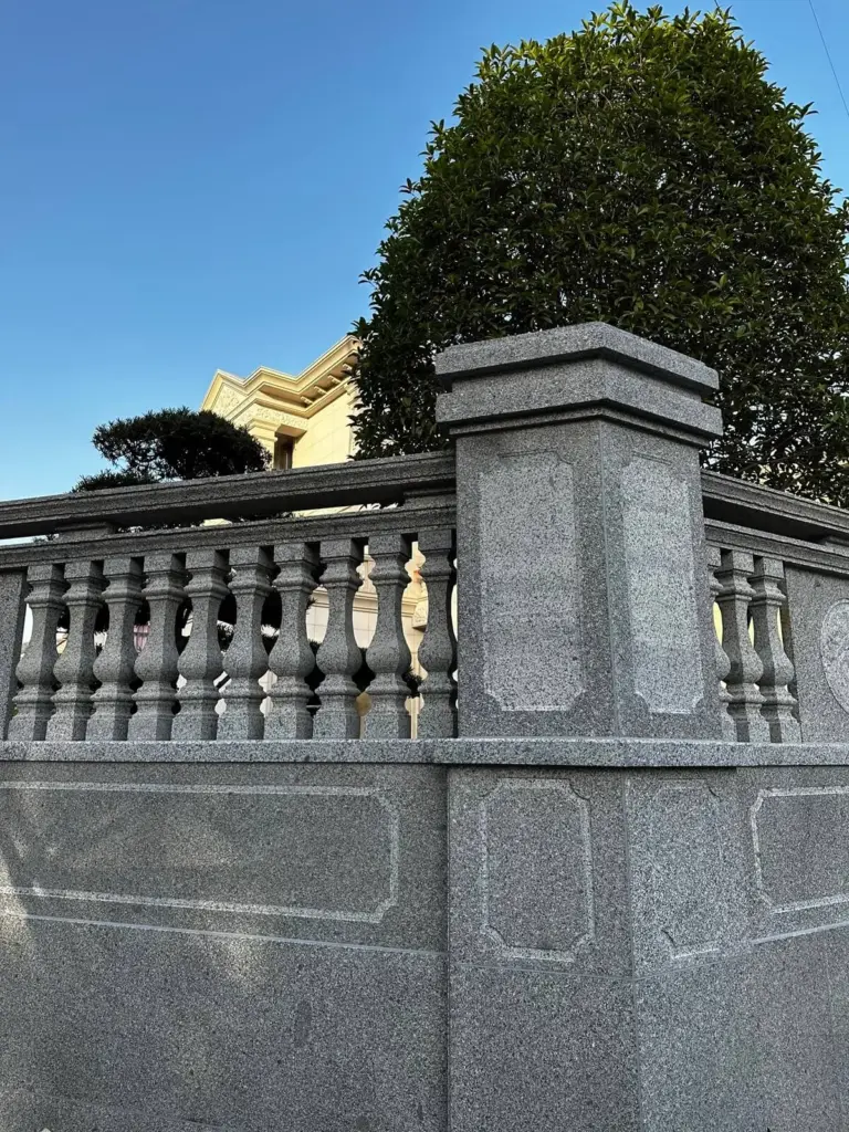 Jiangxi Xingguo sesame grey granite polished balustrade posts fence components from Fuxiang Stone