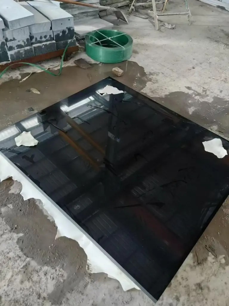 Authentic China dark changtai g654 sesame black granite, polished slabs for tombstones, Fuxiang Stone